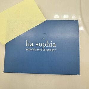 Lia Sophia Gold-Tone Bracelet with Blue and White Stones